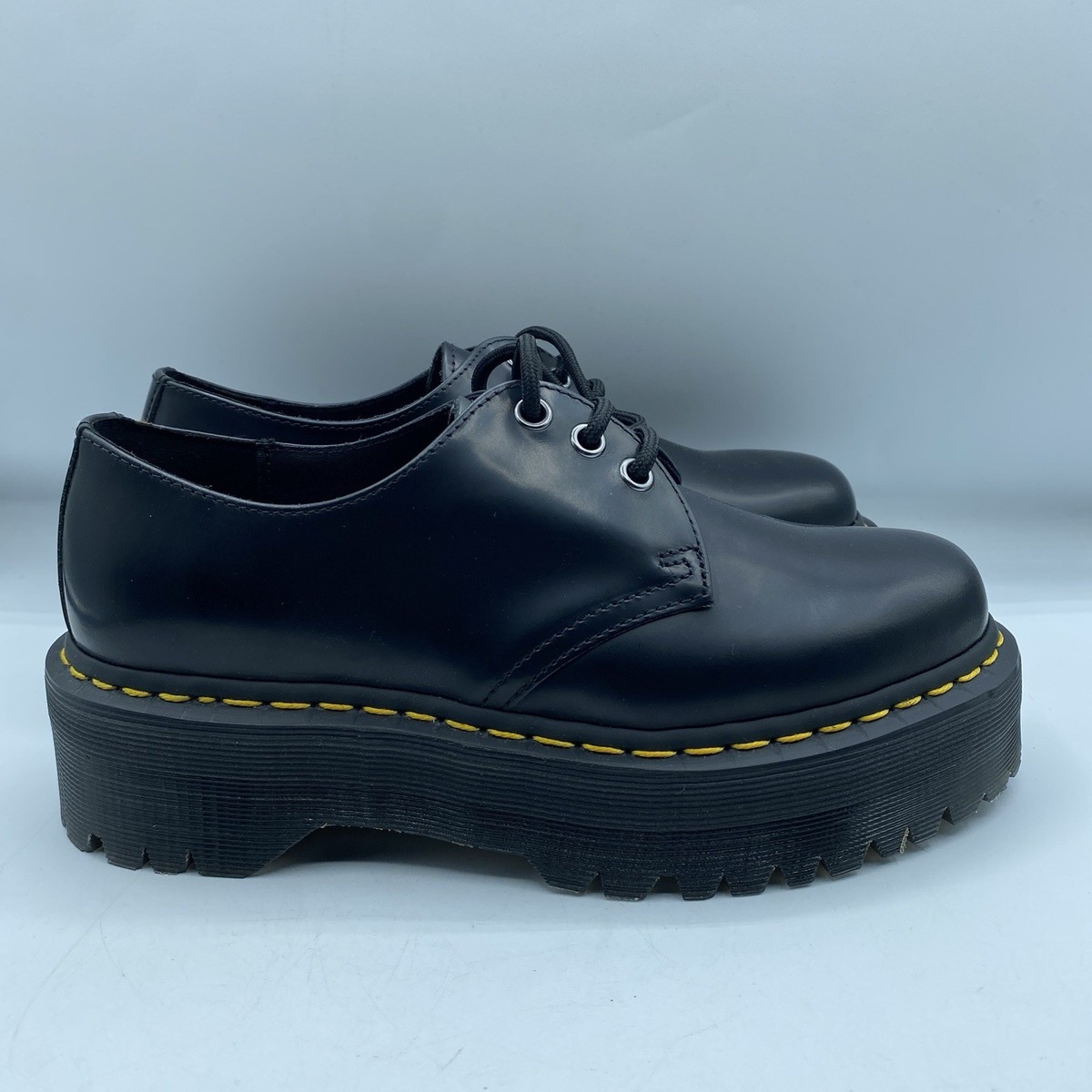 Dr. Martens Platform Square Toe Oxford Black Leather Shoes Unisex Men 8 Women 9 Unisex Dr. Martens 8053 Platform | Zappos.com main image 2