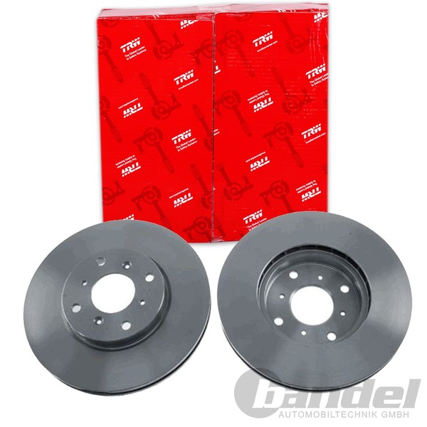 2X TRW Bremsscheiben 282Mm BelÜFtet Vorne Passend FÜR Honda Accord | DF4151-image