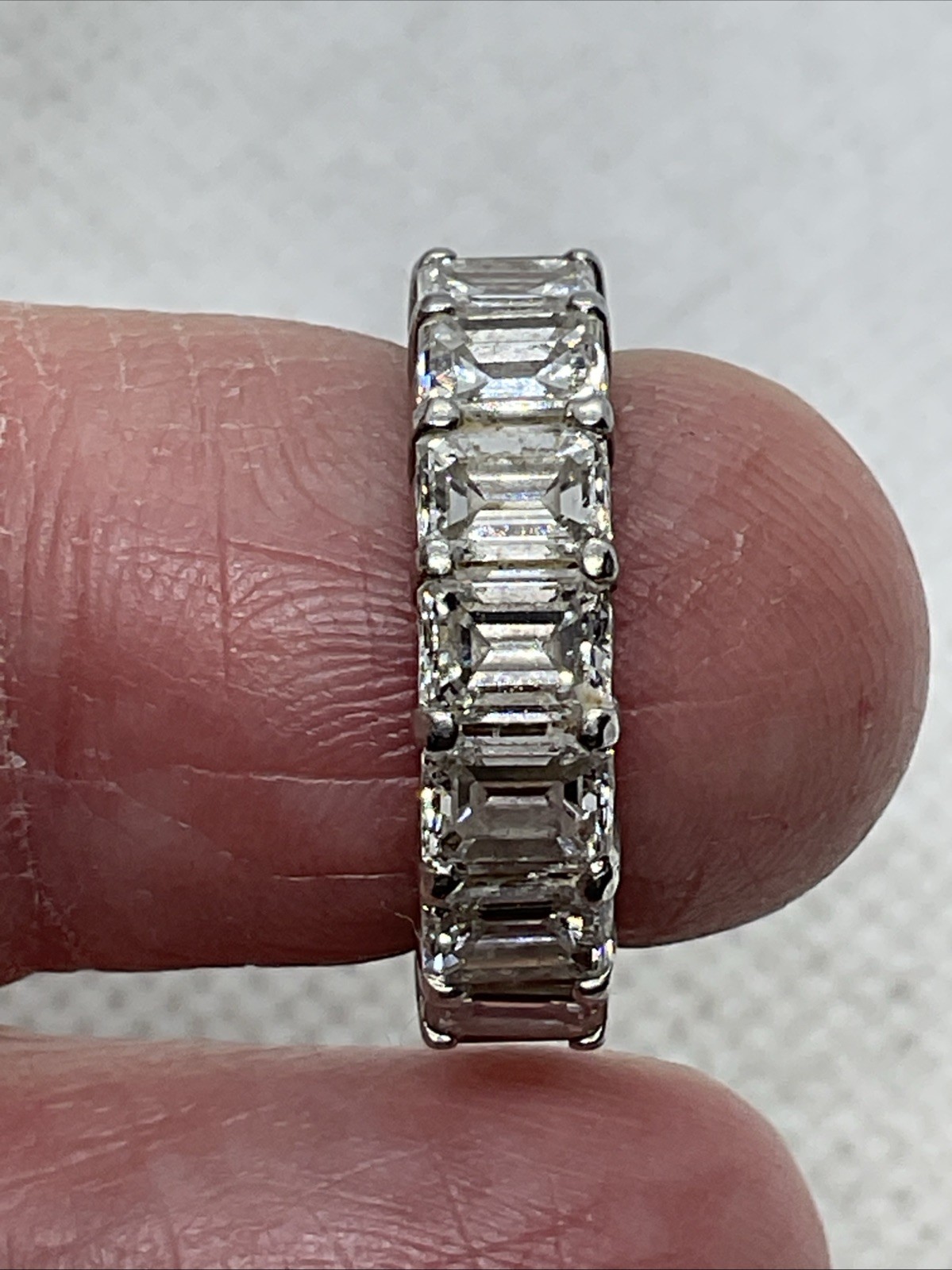 IMPRESSIVE Solid 900 Platinum Genuine Diamonds ET… - image 8