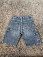 Vintage Levi  s Strauss Carpenter Denim Jorts Shorts Mens 33 Med Wash Baggy Skate