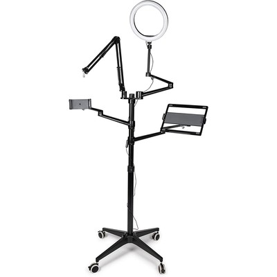 Gator GFW-STREAMSTAND-W Frameworks Rolling Content Creator Stand