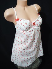 VICTORIA'S SECRET Rare Find VTG New 2004 Sweet Babydoll w/Cherries Hearts Larg