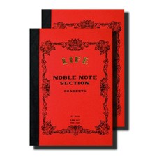 LIFE Notebook Noble Note Red Grid A7 N47 Set of 2 30 Sheets Japan New