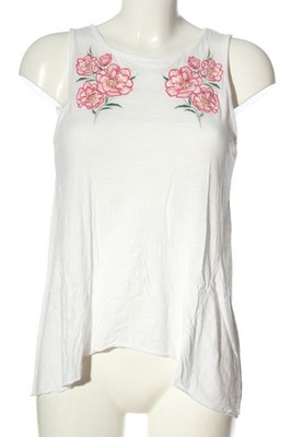 AMISU Tanktop Damen Top Gr. DE 34 weiß Casual-Look