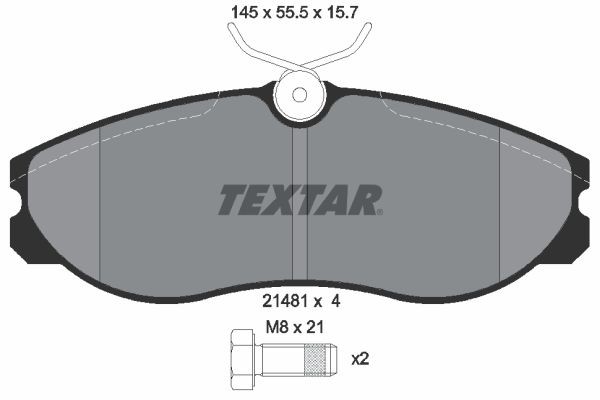 Bremsbelagsatz Scheibenbremse Textar 2148101 BremsbelÄGe Belagsatz-image