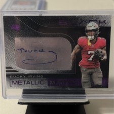 2025 Panini Black - Metallic Marks Bucky Irving #MMK-BIG /99 (AU)