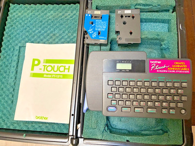 Brother P-Touch PT-12/PT-15 Electronic Label Maker w/ Case Works Great