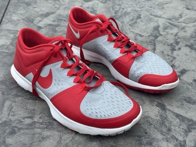 Nike FS Lite Trainer Training Shoes Size 10 Grey Red 615972-013 EU44