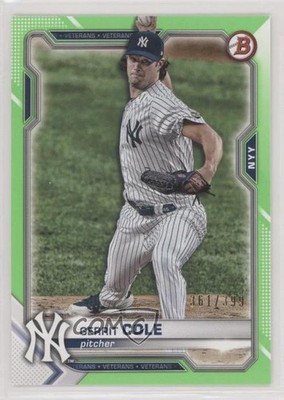 2021 Bowman Neon Green Border 361/399 Gerrit Cole #65 0c6