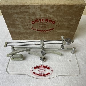 Vintage 1950s Omicron Model 17 Ellipsograph w/ Box Lid