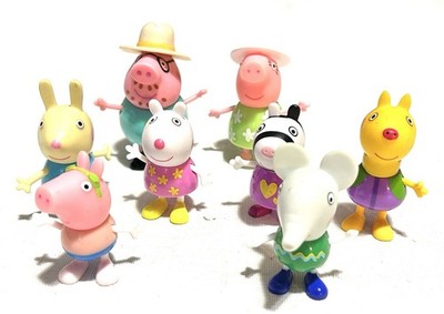 Peppa Pig Figure Lot Daddy Pig Mummy Pig George Suzy Sheep Rebecca Rabbit +