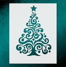 Christmas Tree Silhouette Wall Art Reusable Stencil for DIY Crafts - StencilAir