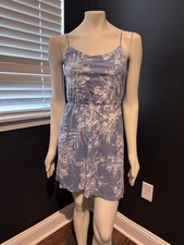 Old Navy Blue Floral Adjustable Strap Sleeveless Short Tropical Beach Dress XS
