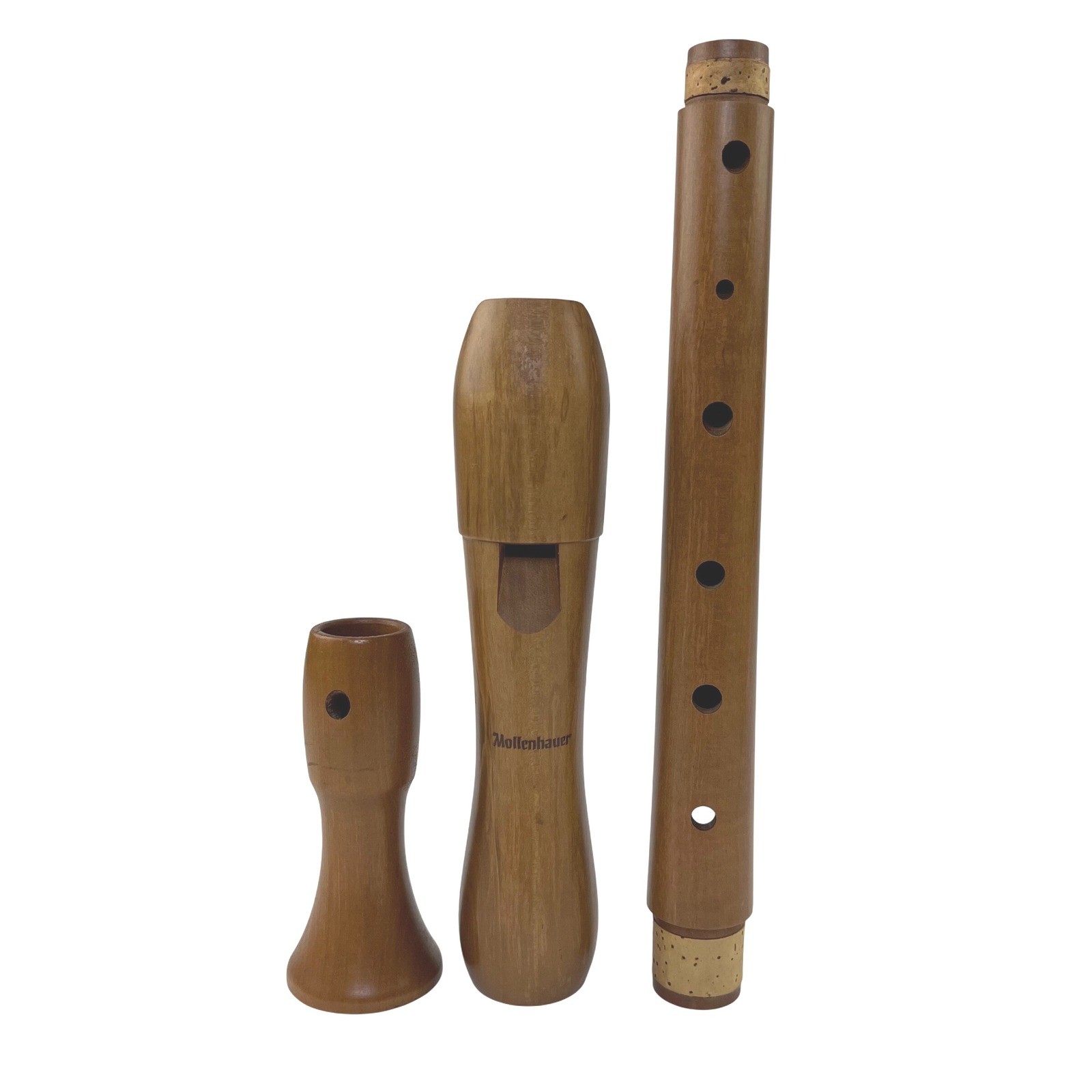 Mollenhauer Vintage 50s Wooden Alto Recorder Germany Pearwood in Box Mid Century