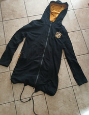 Harry Potter Hufflepuff Zip-Up Hoodie Cloak Dual Zipper WAND POCKET
