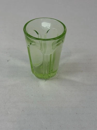 New ListingAnchor Hocking Colonial Knife Fork Green Shot Glass Depression Uranium Glass