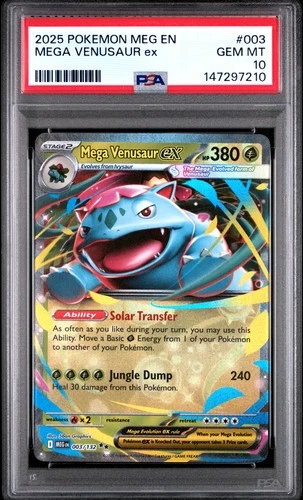 2025 POKEMON MEG EN-MEGA EVOLUTION #003 MEGA VENUSAUR EX PSA 10