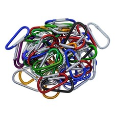 50piece Mixte De Mousqueton En Forme De Mousquette En Aluminium