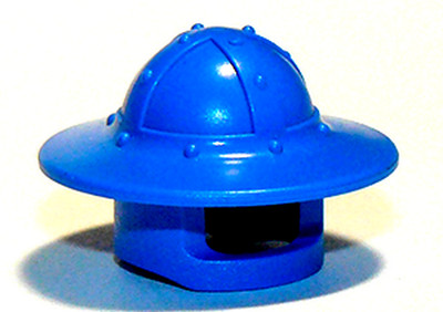 LEGO 30273 BLAU Minifigur, Kopfbedeckung Helm Burg Wasserkocher Hut mit Kinnschutz an