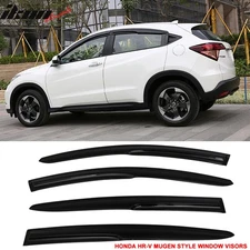 Fits 16-22 Honda HR-V Mugen Style Window Visor Acrylic 4PC Sun Rain Guard Shield