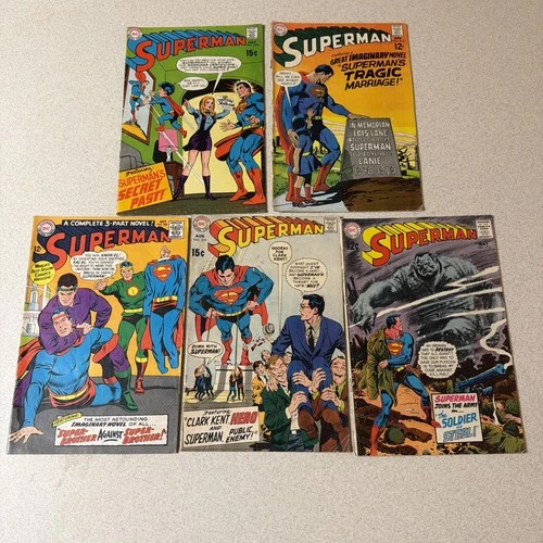 Vintage Silver Age Superman Comic Lot DC