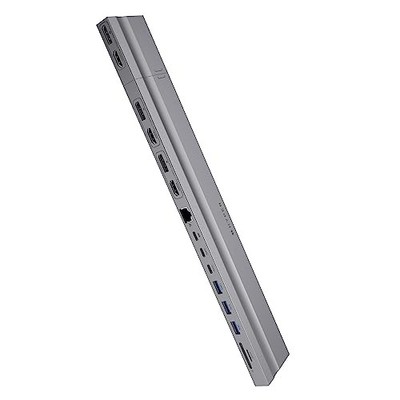 HYPERDRIVE 4K MULTI-DISPLAY DOCKING STATION FOR 13 16  MACBOOKS - SPACE GRAY