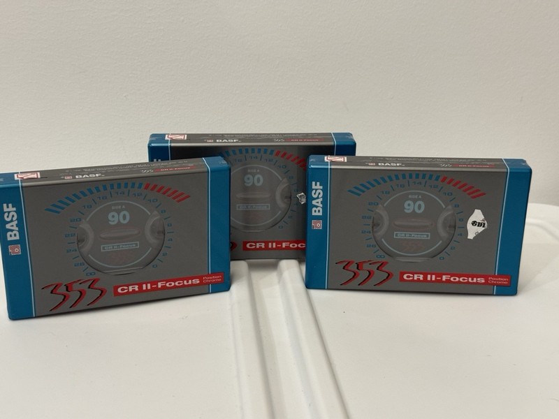 BASF 353 CR II Focus 90 Min Type II Chrome Audio Cassette Tape Sealed Lot of 3