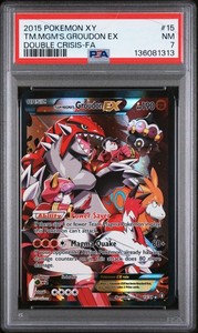 Pokemon Team Magma's Groudon EX 15/34 Double Crisis Full Art PSA 7