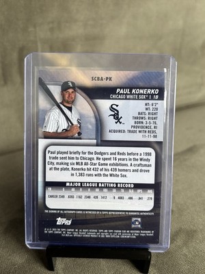 PAUL KONERKO Yellow Autograph #SCBA-PK White Sox - 2025 Topps