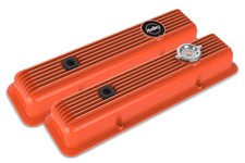 241-136 Holley Valve Covers - Muscle Series - Finned - Sbc - Factory Orange 241-136 Holley Valve Covers - Muscle Series - Finned - Sbc - Factory Orange