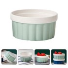 1Pc Ceramics Baking Bowl Round Shape Kitchen Bowl Dessert Serving Pudding Bowl