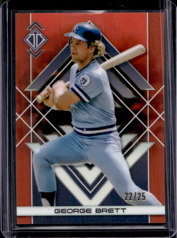 2025 Topps Transcendent George Brett Icons Chrome Orange Refractor #/25