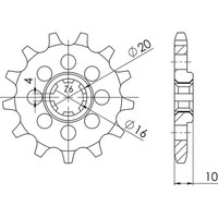 Ritzel P428 - Z14 (DIS.22205) Hyosung 125 Gf 99/03