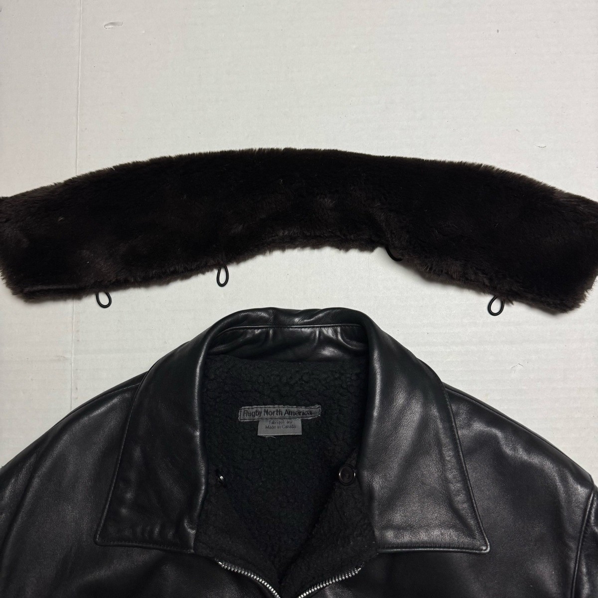 m0851 Vintage Rugby North America Genuine Leather Avaitor Jacket
