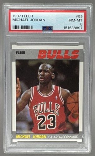 151638897 Michael Jordan 1987 Fleer #59 PSA 8