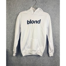 Frank Ocean Blond Graphic Hoodie White Pullover Sweatshirt Size Small S