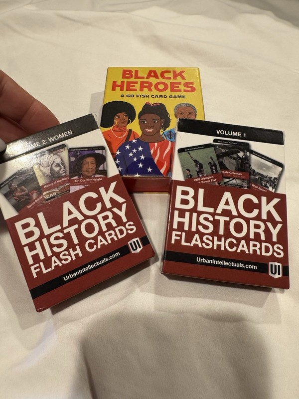 Urban Intellectuals Black Heroes Card Game + Black History Flashcards Vol 1 & 2