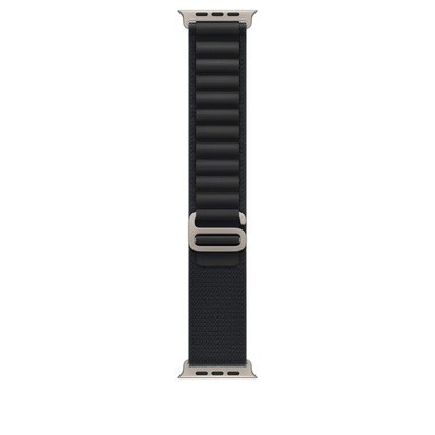 Authentic Apple - 49mm Black Alpine Loop - Large - Natural Titanium Finish