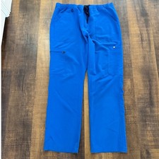 FIGS Cairo Cargo Scrub Pants Blue Technical Collection Zip Fly Size XXL