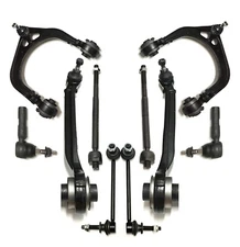 10 Pc Front Suspension for 300 Charger Magnum Control Arms Lower Upper Tie Rods