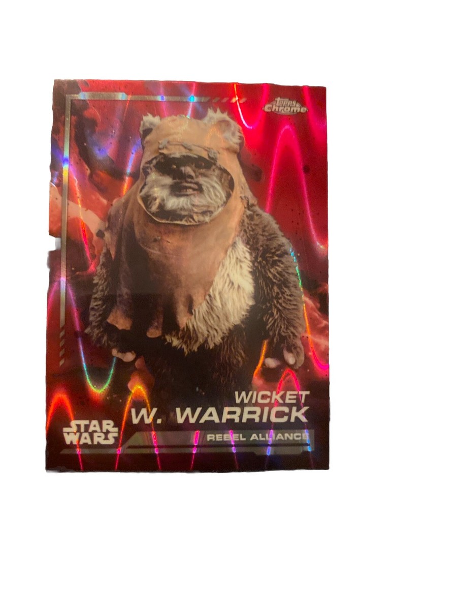 Wicket W Warrick 2024 Topps Chrome Star Wars Red RayWave Refractor 