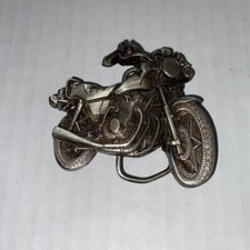 VINTAGE BELT BUCKLE MOTORCYCLE 1979 BERGAMOT BRASS WORKS H-39