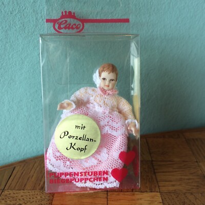 Baby Caco Porzellankopf OVP Puppenhaus Puppenstube 1:12 dollhouse doll