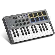 LEKATO USB 25 Key MIDI Keyboard Controller Bluetooth 8 RGB Backlit Trigger Pads