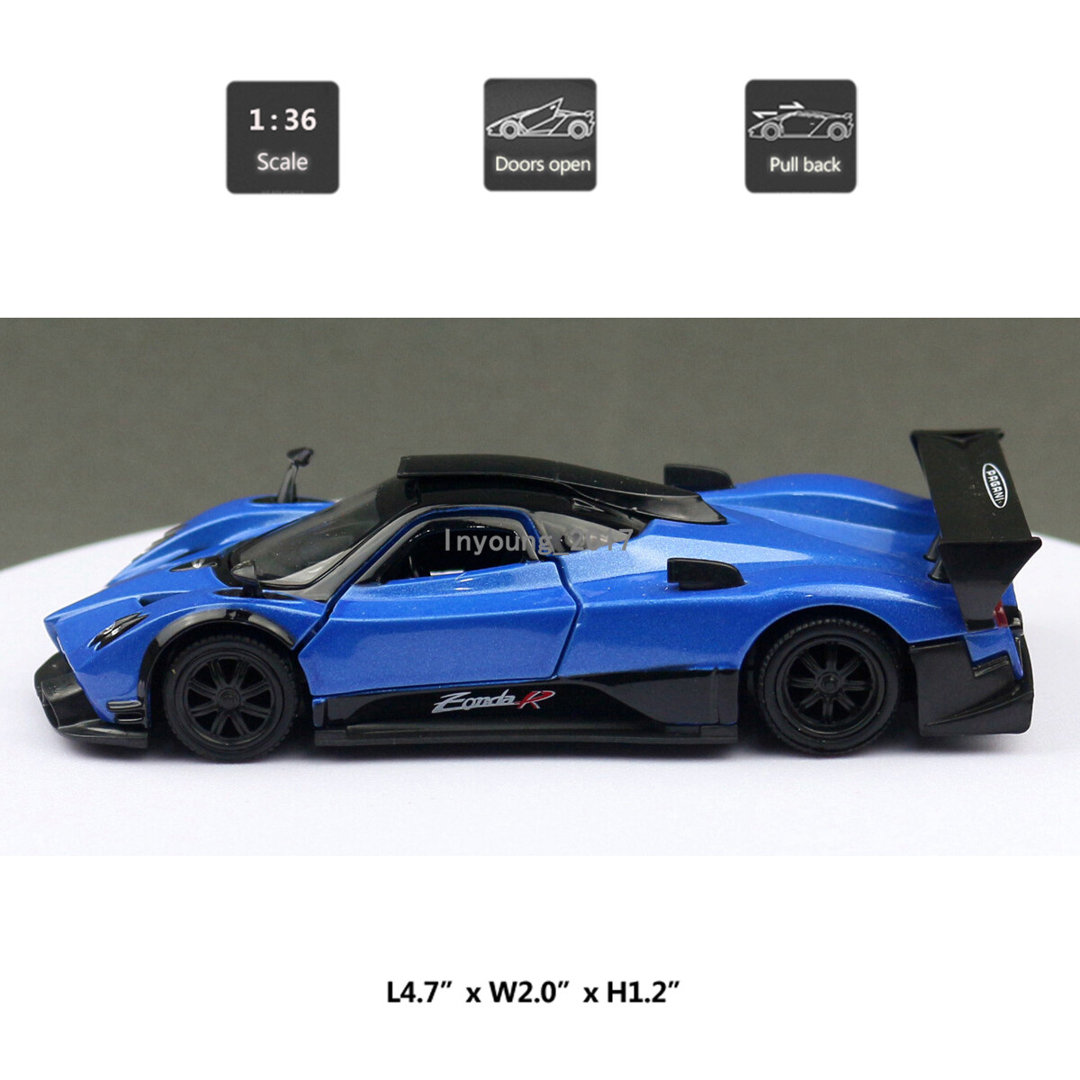 1:36 Pagani Zonda R Model Car Diecast Toy Cars Toys for Boys Kids