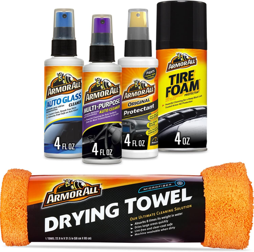 Car Wash and Car Interior Cleaner Kit, Includes Towel, Tire Foam, Glass Spray, P - Picture 11 of 12