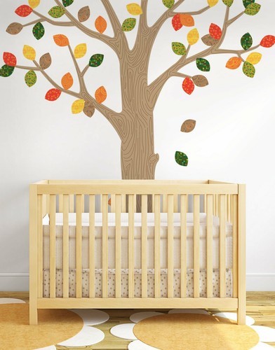 Patterned Tree with Leaves Ceiling Style Wall Sticker - Picture 3 of 9