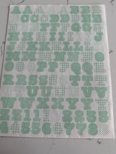 Making Memories Large Pastel Green Pattern Upper/Lower Case ABC/123 Scrapbooking
