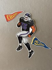 Football Player Pennants Removable Wall Stickers Includes 3 Wall Stickers, New