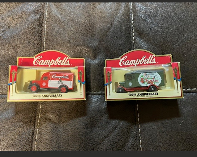 Campbells 100th Anniversary die-cast Model Tomato and Soup Trucks NEW Toy